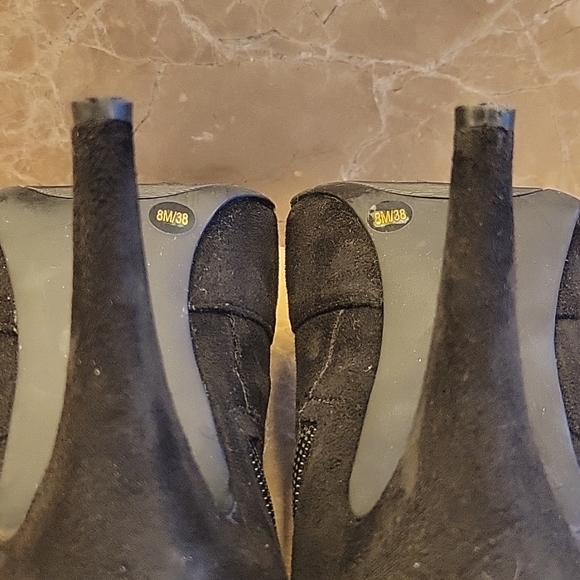 BCBGeneration Black Suede Corseted OTK Boots, Sz 8 - Picture 15 of 16